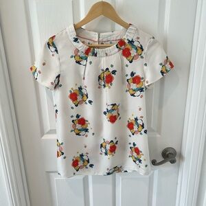 Boden Silk / Viscose Short Sleeve Blouse